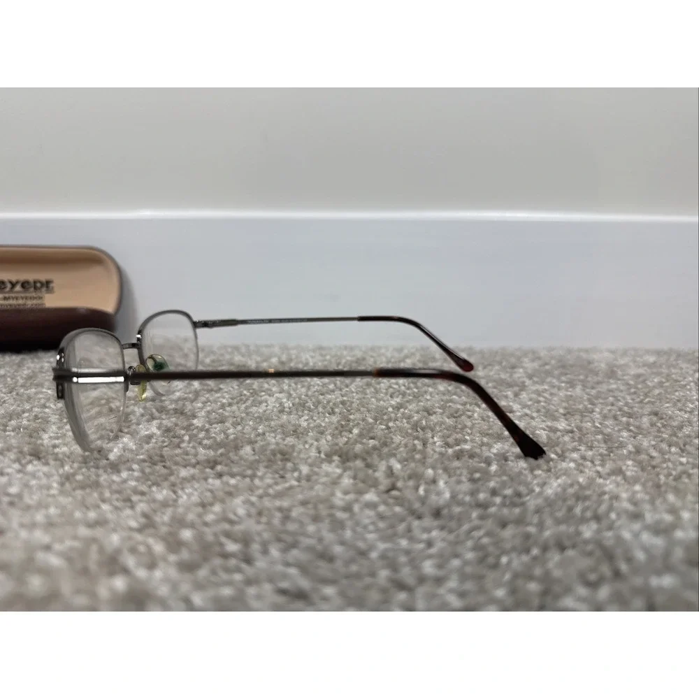 TuraFlex Eyeglasses Frame M868 Men's‎ Gunmetal Rectangular Half Rim 51-19-140
